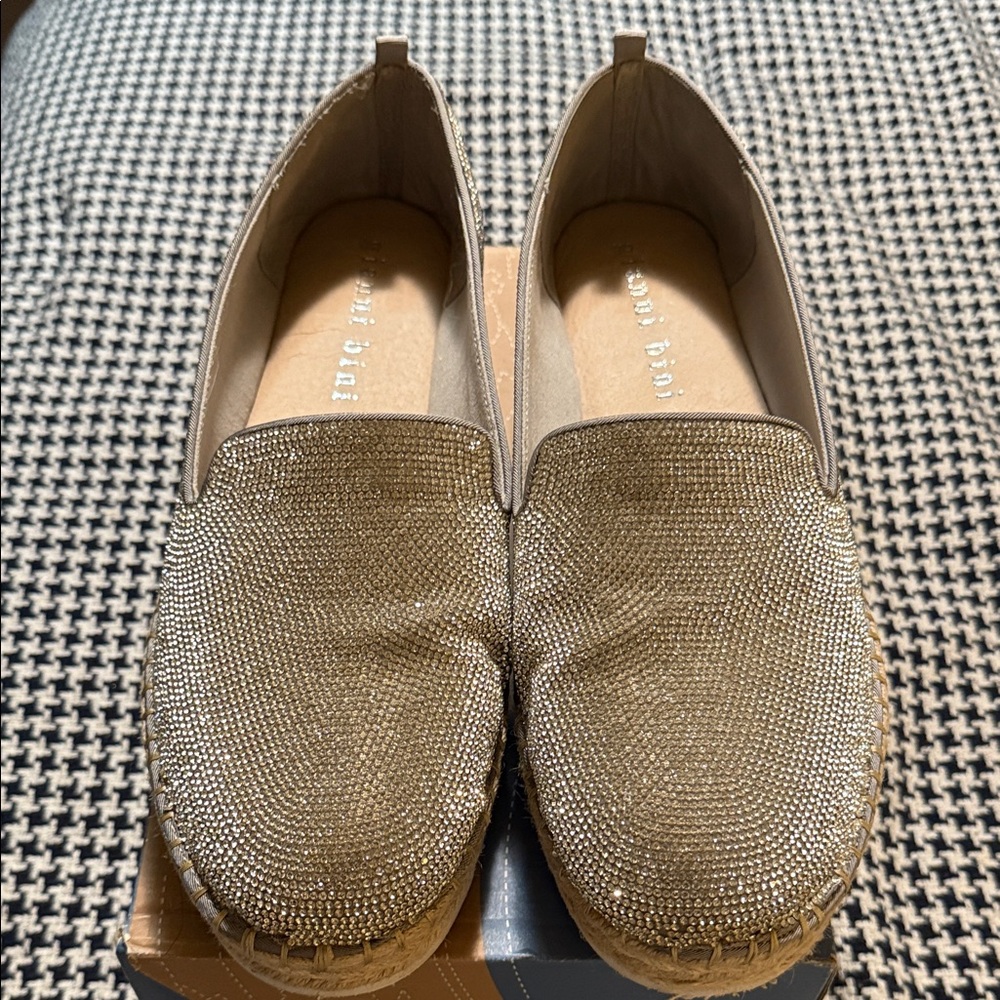 Gold Slip-On Loafers